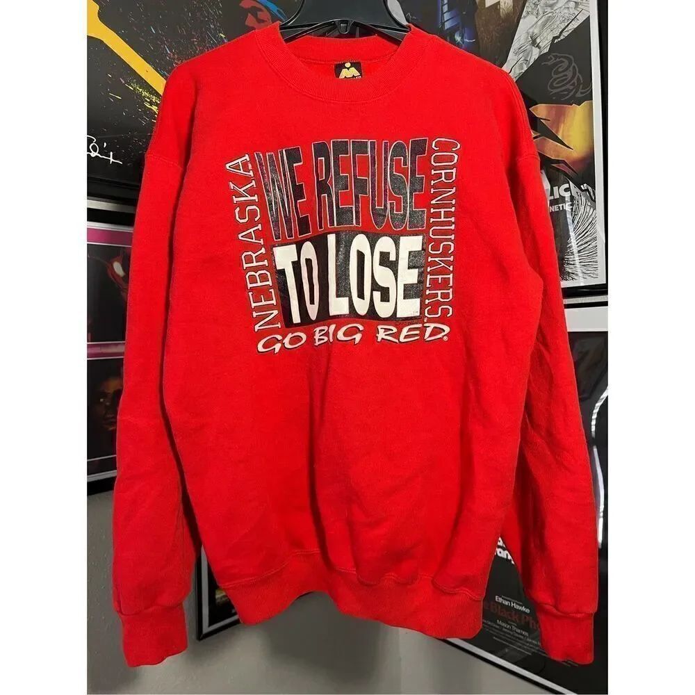 Vintage 90s We Refuse To Lose Nebraska Huskers Sweater